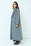 CAPPOTTO OVERSIZE LUNGO VISCOSA MISTO GRIGIO